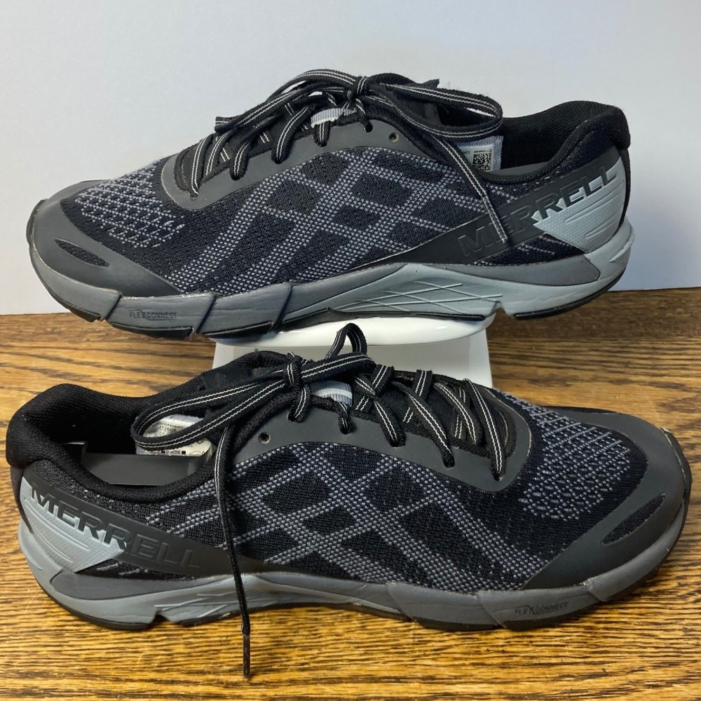 Merrell Bare Access Flex 2 Womens 8.5 Black Grey Trail Running Shoes J12608